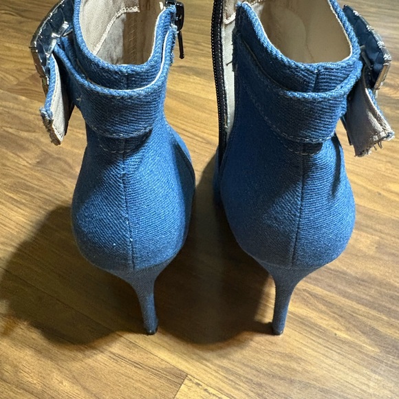 Rouge Helium Blue Denim Ankle Boots with Buckle size 10 - Picture 4 of 6